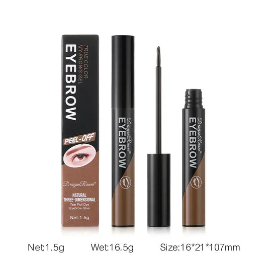 TattooTint Brow:A waterproof, peel‑off eyebrow gel tint that stains skin and hairs for up to three days of natural, defined brows—or freckles—without smudging.